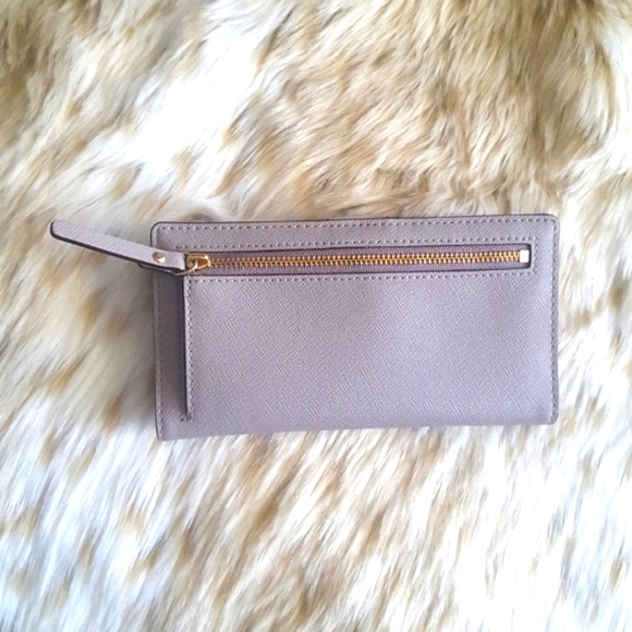 🌙NWOT Kate Spade Bifold Wallet Warm Taupe - Picture 2 of 11